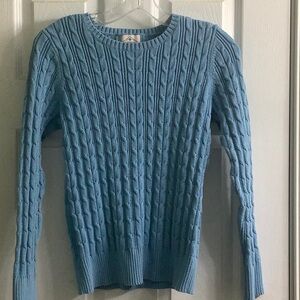 Blue Cable Knit Sweater